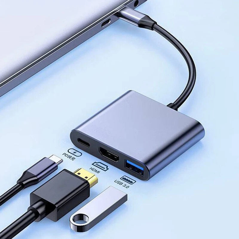 3 in 1 USB to HDMI Type-C Hub